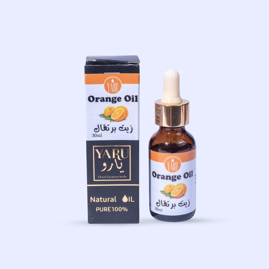 Natural Orange Oil by Yaro - For Food, Hair, Body & Face - 30 ml